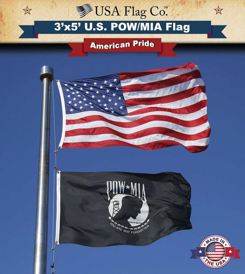 POW MIA Flag (3x5 foot) Single Reverse - USA Flag Co.