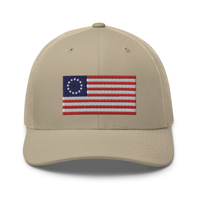 Trucker Cap Betsy Ross Flag (Embroidered Flag)
