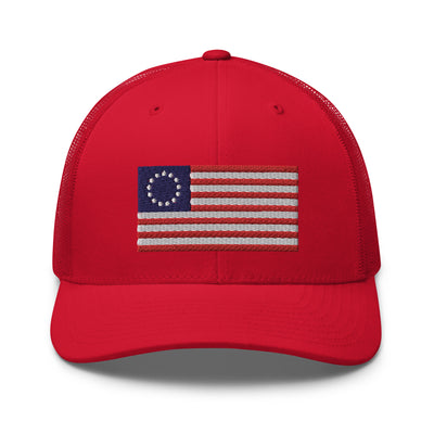 Trucker Cap Betsy Ross Flag (Embroidered Flag)