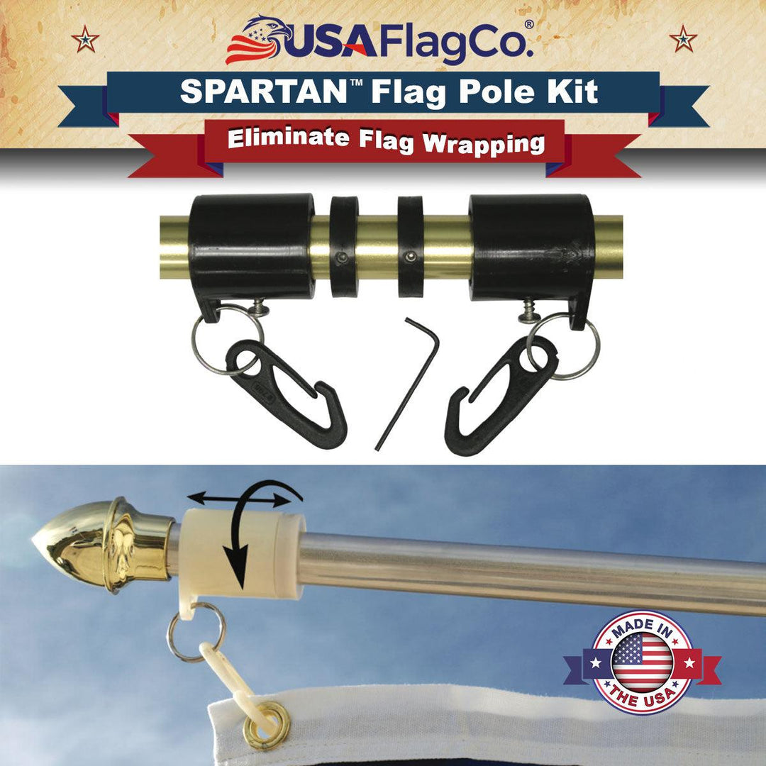 SPARTAN™ NeverFurl® 6ft Flagpole (Made in the USA)