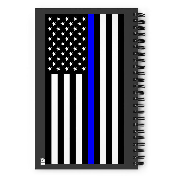 Thin Blue Line Flag Spiral Notebook by USA Flag Co.