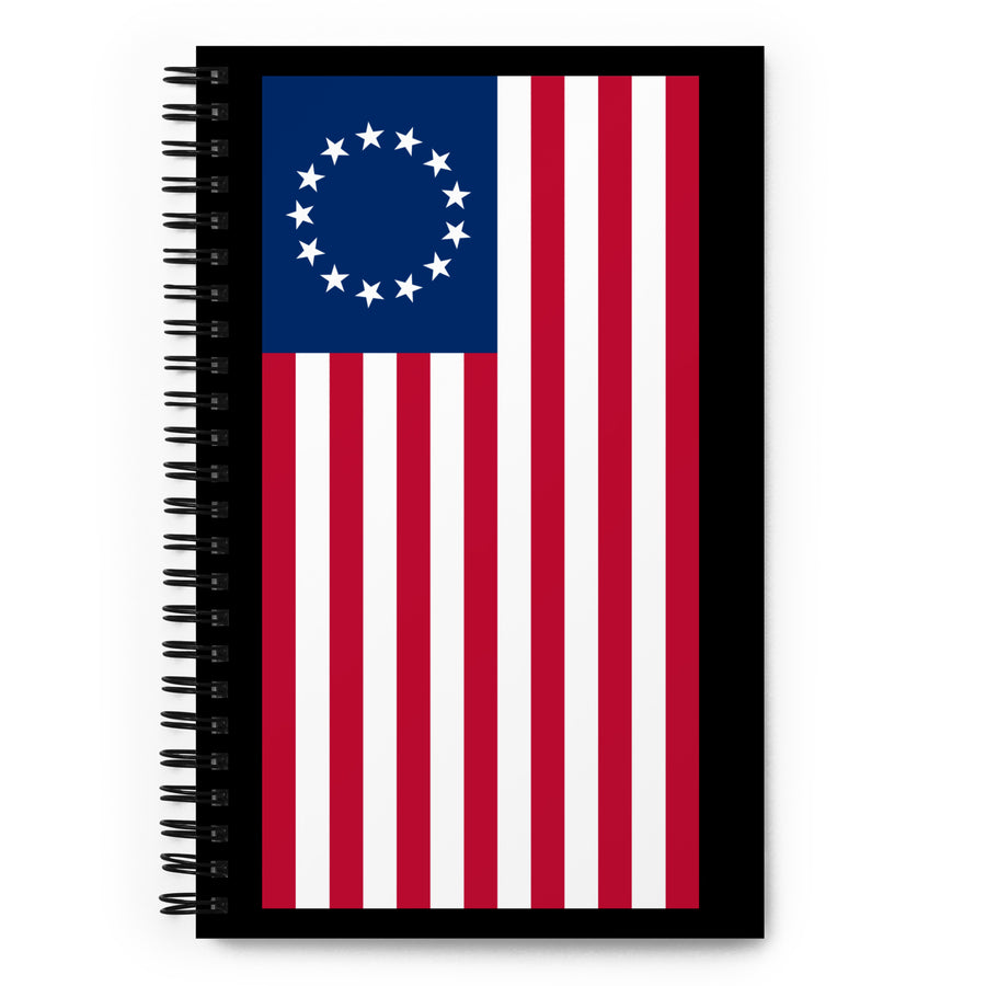 Betsy Ross Flag Spiral Notebook by USA Flag Co.