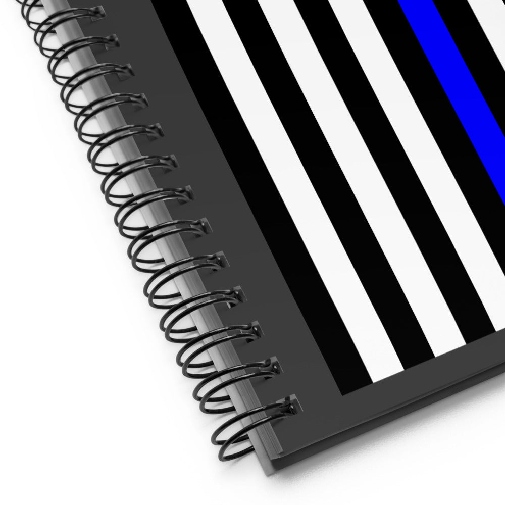 Thin Blue Line Flag Spiral Notebook by USA Flag Co.