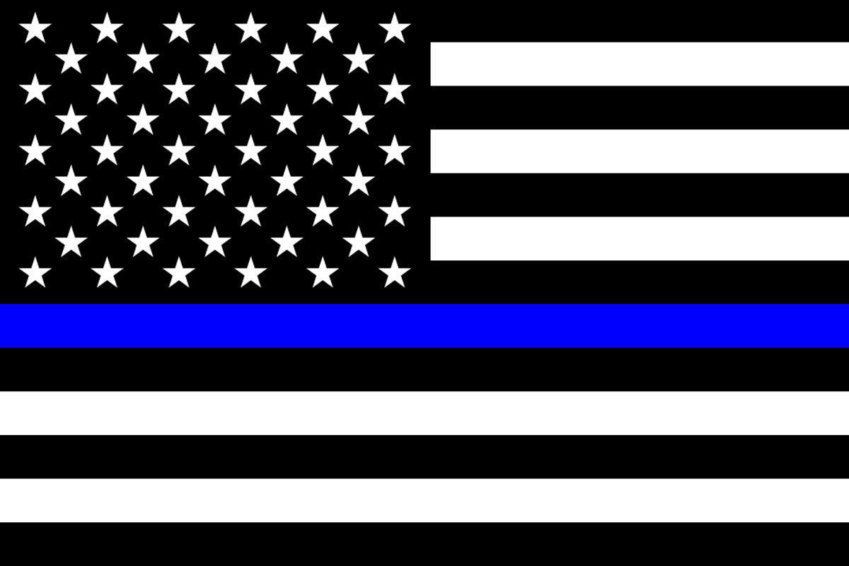 Thin Blue Line American Flag (3x5 foot) Digital Dyed Design - USA Flag Co.