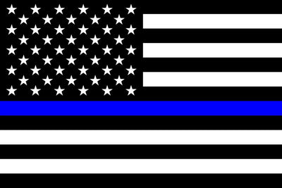 Thin Blue Line American Flag (3x5 foot) Digital Dyed Design - USA Flag Co.