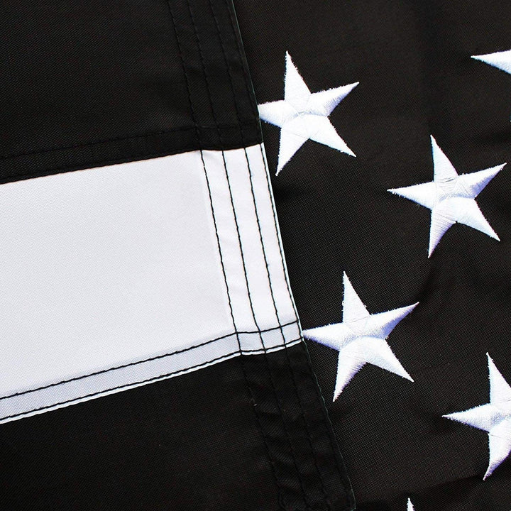 Thin Blue Line American Flag (3x5 foot) Embroidered Stars & Sewn Stripes - USA Flag Co.