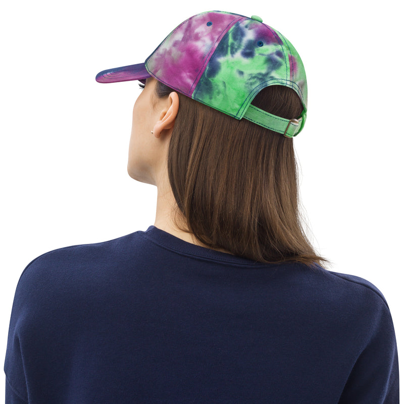 Tie Dye Hat American Flag (Embroidered Flag)