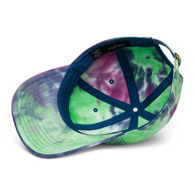 Tie Dye Hat Thin Blue Line Flag (Embroidered Flag)