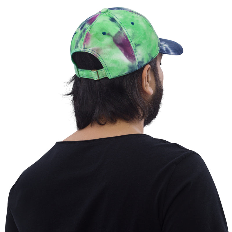 Tie Dye Hat American Flag (Embroidered Flag)