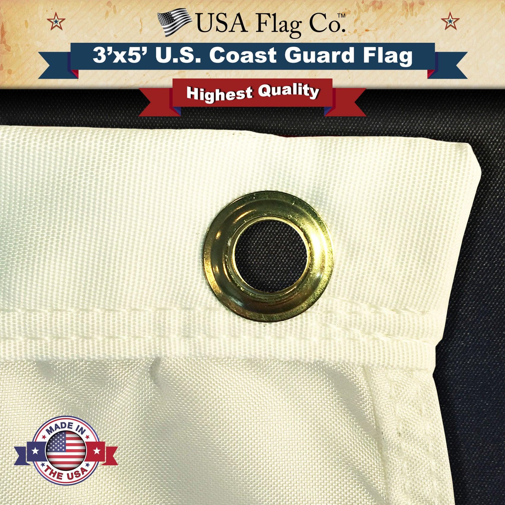 Official US Coast Guard Flag - 3x5 Feet Garden Size - Licensed Merchandise