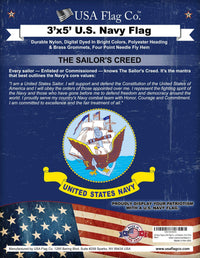 US Navy Flag (3x5 foot) - USA Flag Co.