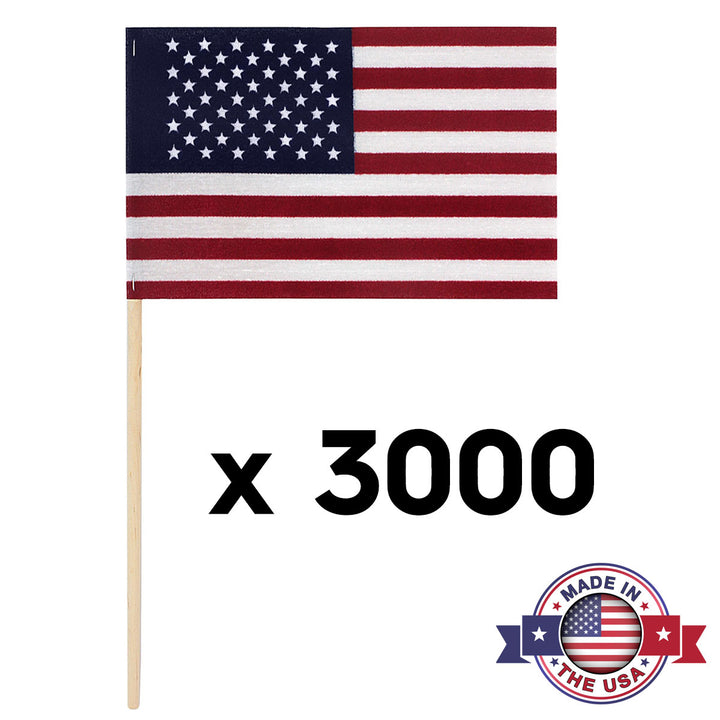 Bulk Stick Flags 4x6 Inch No-Tip by USA Flag Co.