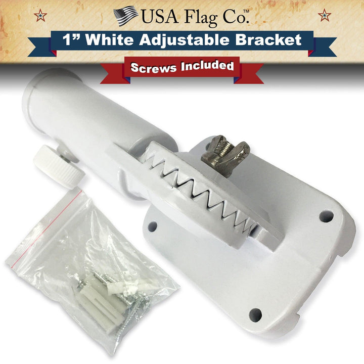 White Flag Pole Mount (1-inch Diameter) - USA Flag Co.