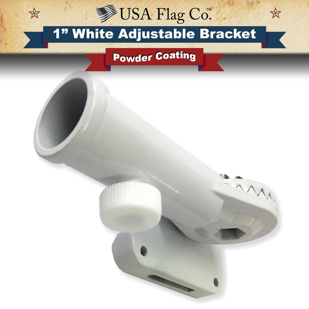 White Flag Pole Mount (1-inch Diameter) - USA Flag Co.