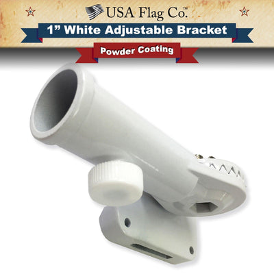 White Flag Pole Mount (1-inch Diameter) - USA Flag Co.